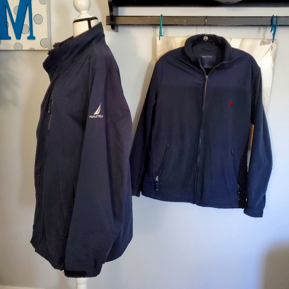 Nautica 3-In-1 Systems Parka And Fleece Zip Up L